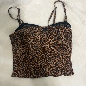 Addicted cheetah print crop top
